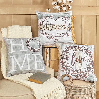 Cotton Boll Accent Pillows