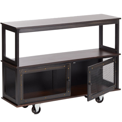 Industrial Rolling Buffet Serving Cart - Kitchen or Bar