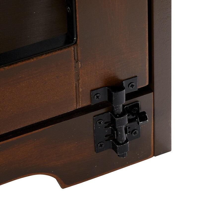 Rustic Sliding Barn Door Pet Crate#select-color_rustic-brown