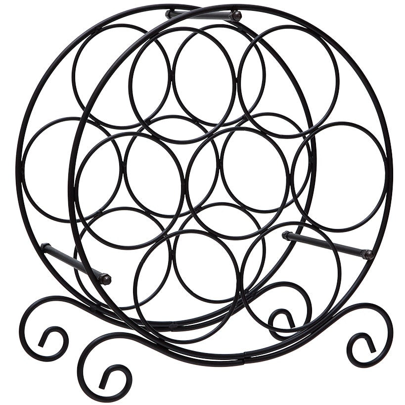 Freestanding Countertop Wine Rack for Display and Storage 7 Bottle Slots