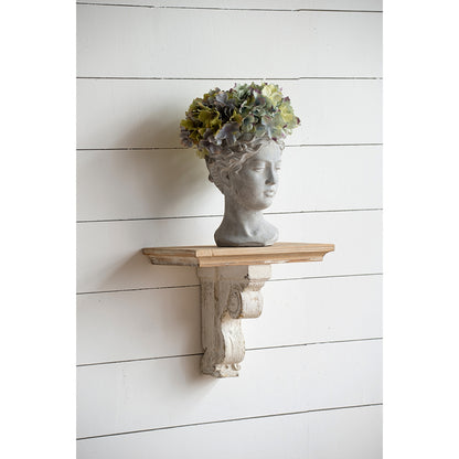 6.7x5.5x8.7" Visage Cement Wall Planter Wall Vase, Small - image 7
