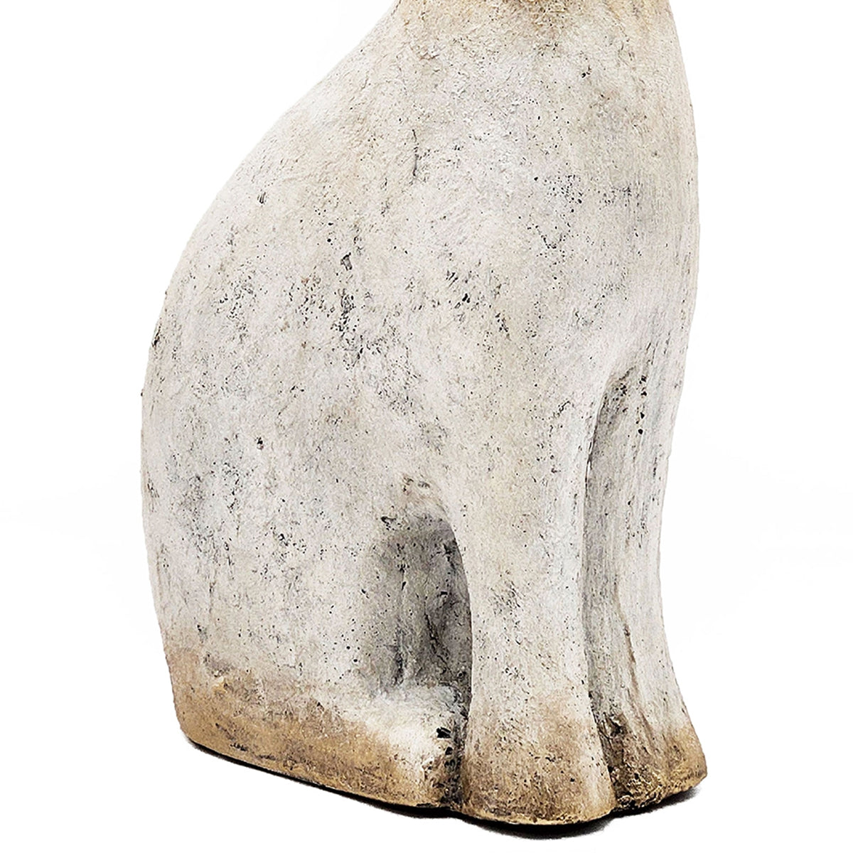 11x5.7x24.8" White Magnesium Rabbit Figurine with Gold Iron Ears - image 10