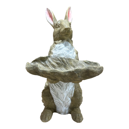 Magnesium Oxide Bunny Statue Holding Decor Hand-Painted Rabbit Sculpture Garden Lawn Ornament - image 4