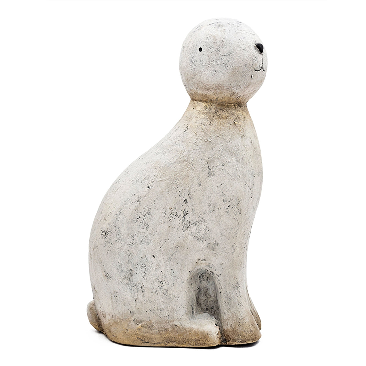 11x5.7x24.8" White Magnesium Rabbit Figurine with Gold Iron Ears - image 7
