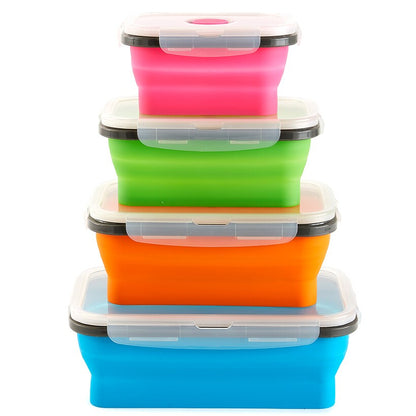 Collapsible Locking Lid Food Storage 8 Pc.