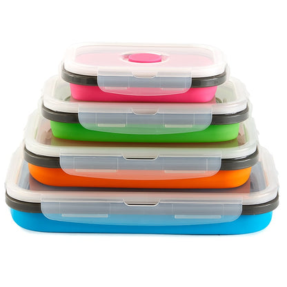 Collapsible Locking Lid Food Storage 8 Pc.