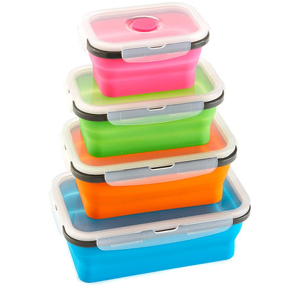 Collapsible Locking Lid Food Storage 8 Pc.
