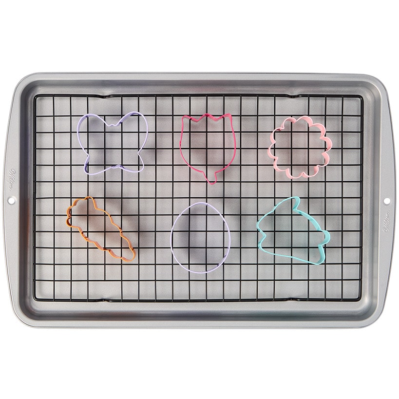 Easter Baking Set - Wilton Nonstick Cookie Pan with 6 Cookie Cutters