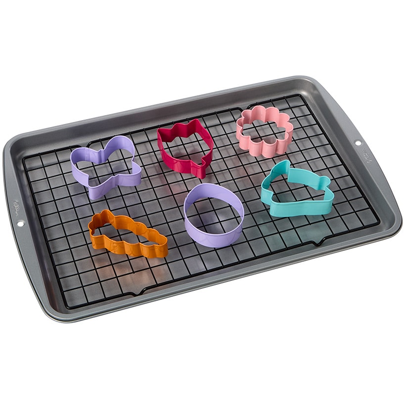Easter Baking Set - Wilton Nonstick Cookie Pan with 6 Cookie Cutters