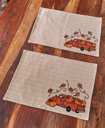 Harvest Gathering Embroidered Home Accents