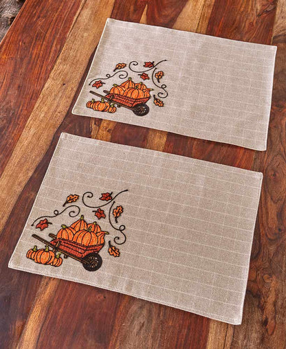 Harvest Gathering Embroidered Home Accents
