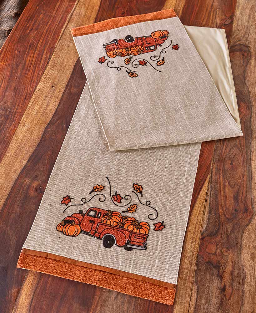 Harvest Gathering Embroidered Home Accents