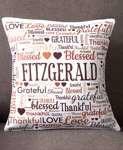 Personalized Family Word Art Sherpa Throws or Pillows