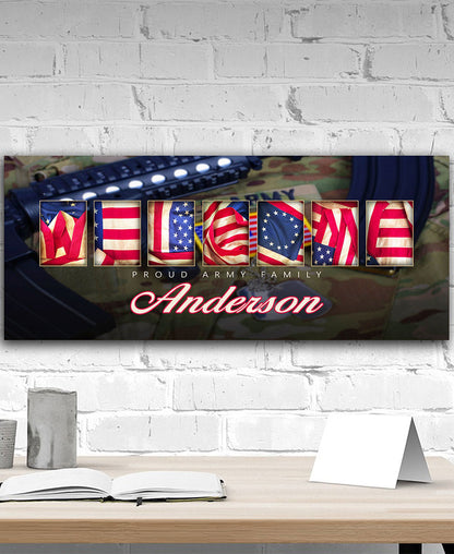 Personalized Proud Military Family Art