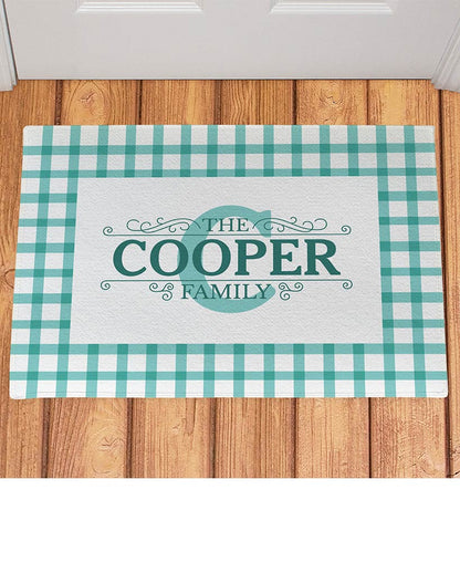 Personalized Country Plaid Doormats