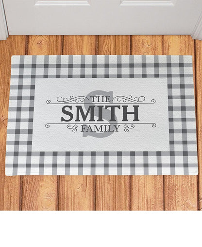 Personalized Country Plaid Doormats