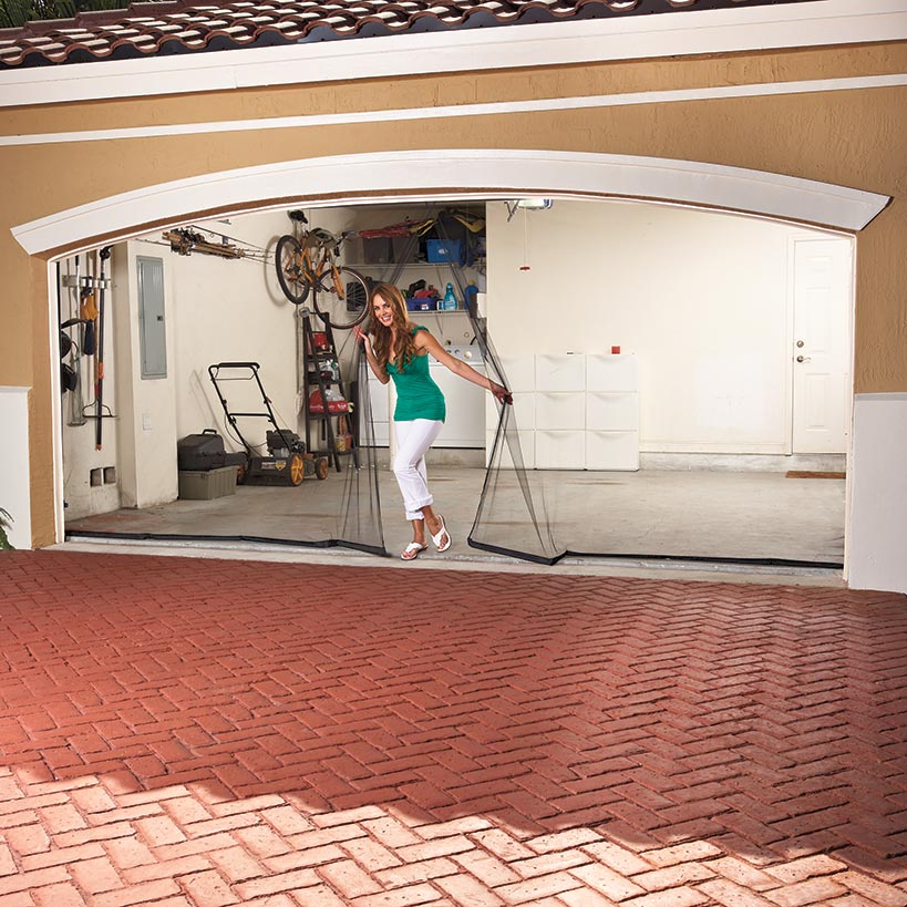 Garage Screen Doors-Ventilated, Transparent, with Magnetic Closure