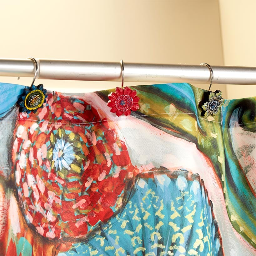 Floral Blossoms Toothbrush Holder or Soap/Lotion Pump#select-item_set-of-12-shower-hooks