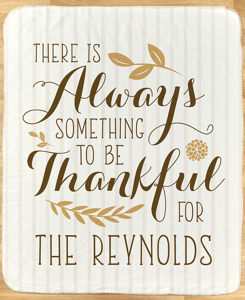 Personalized Family Sentiment Sherpa Throws#select-design_always-thankful