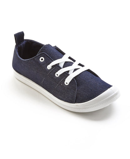 Women's Denim Lace-up Sneakers