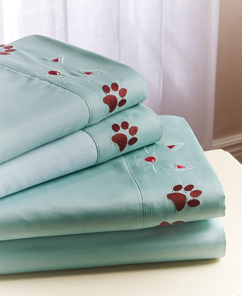 Floral Cats Sheet or Quilt Sets