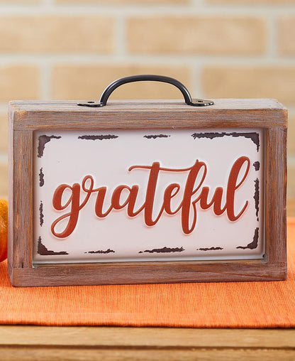 Harvest Enamel Block Signs