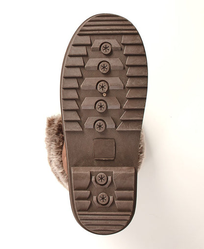 Fur Trim Quilted Duck Boots