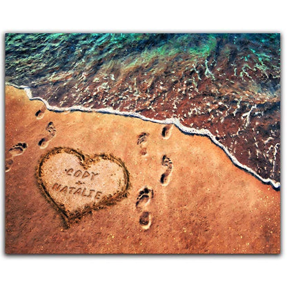 Personalized Toes in the Sand Wall Art