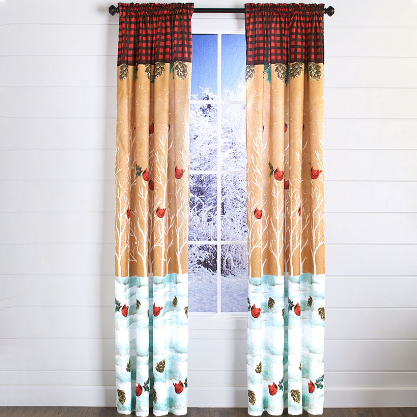 Winter Forest Scene Window Panel