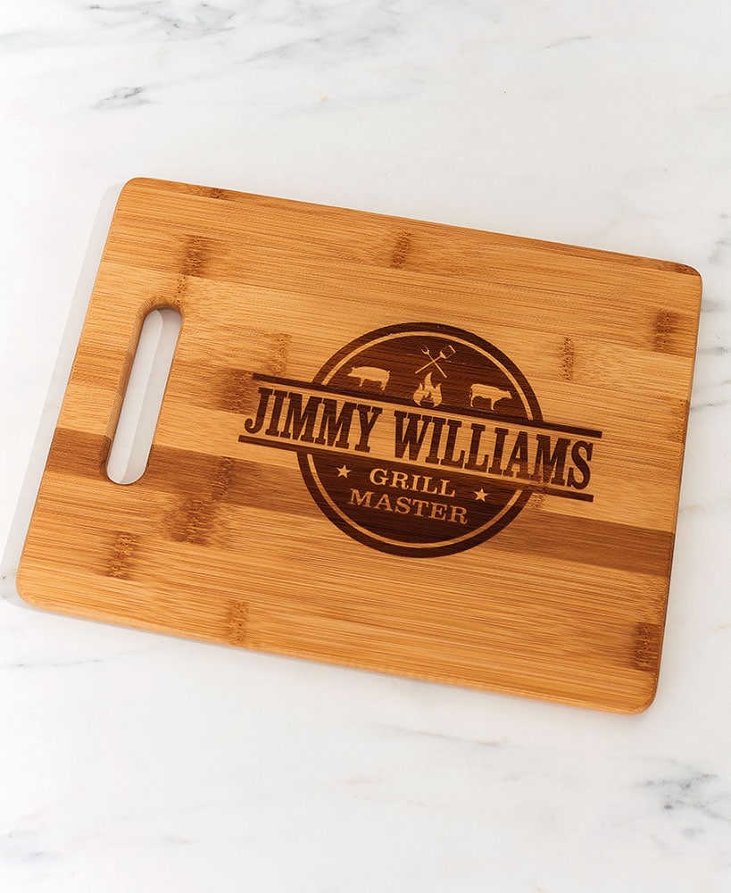 Personalized Men's Bamboo Cutting Boards