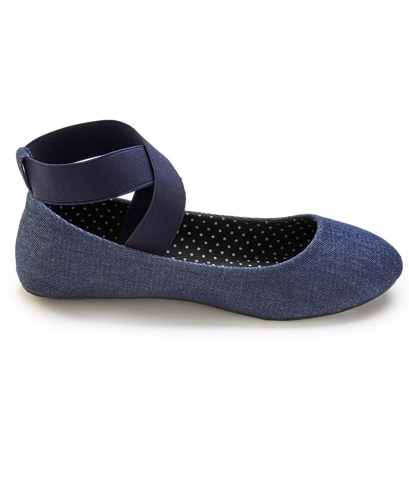 Women's Ankle Strap Ballerina Flats