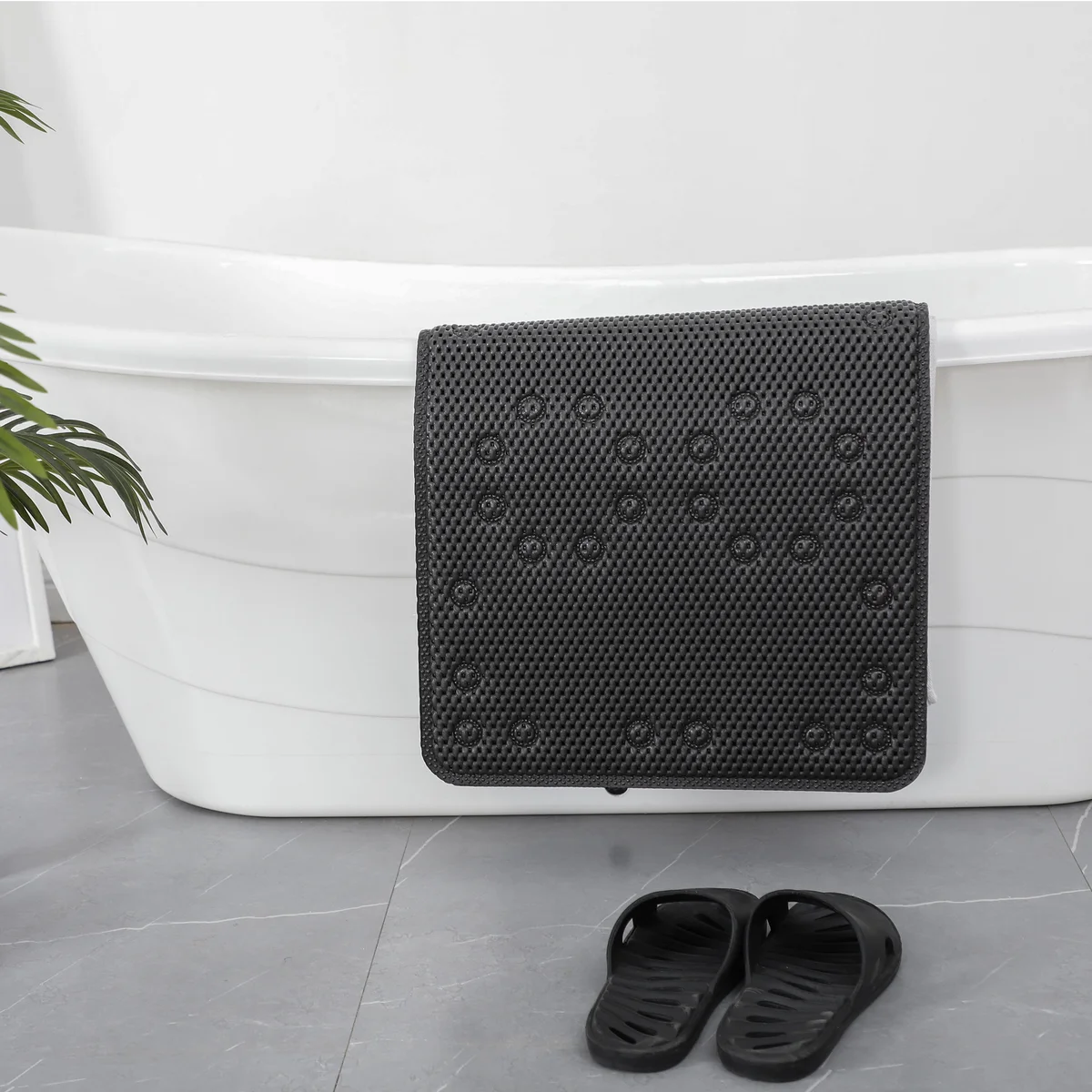 36 In. X 17 In. Non Skid Double Foam Bath Mat With 58 Suction Cups - 3 Colors