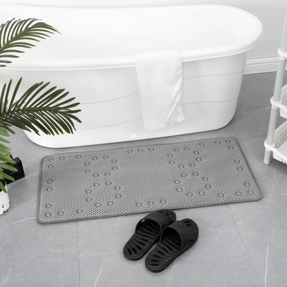 36 In. X 17 In. Non Skid Double Foam Bath Mat With 58 Suction Cups - 3 Colors