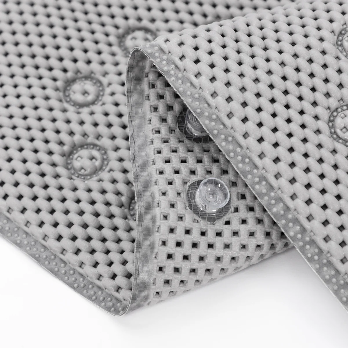 36 In. X 17 In. Non Skid Double Foam Bath Mat With 58 Suction Cups - 3 Colors