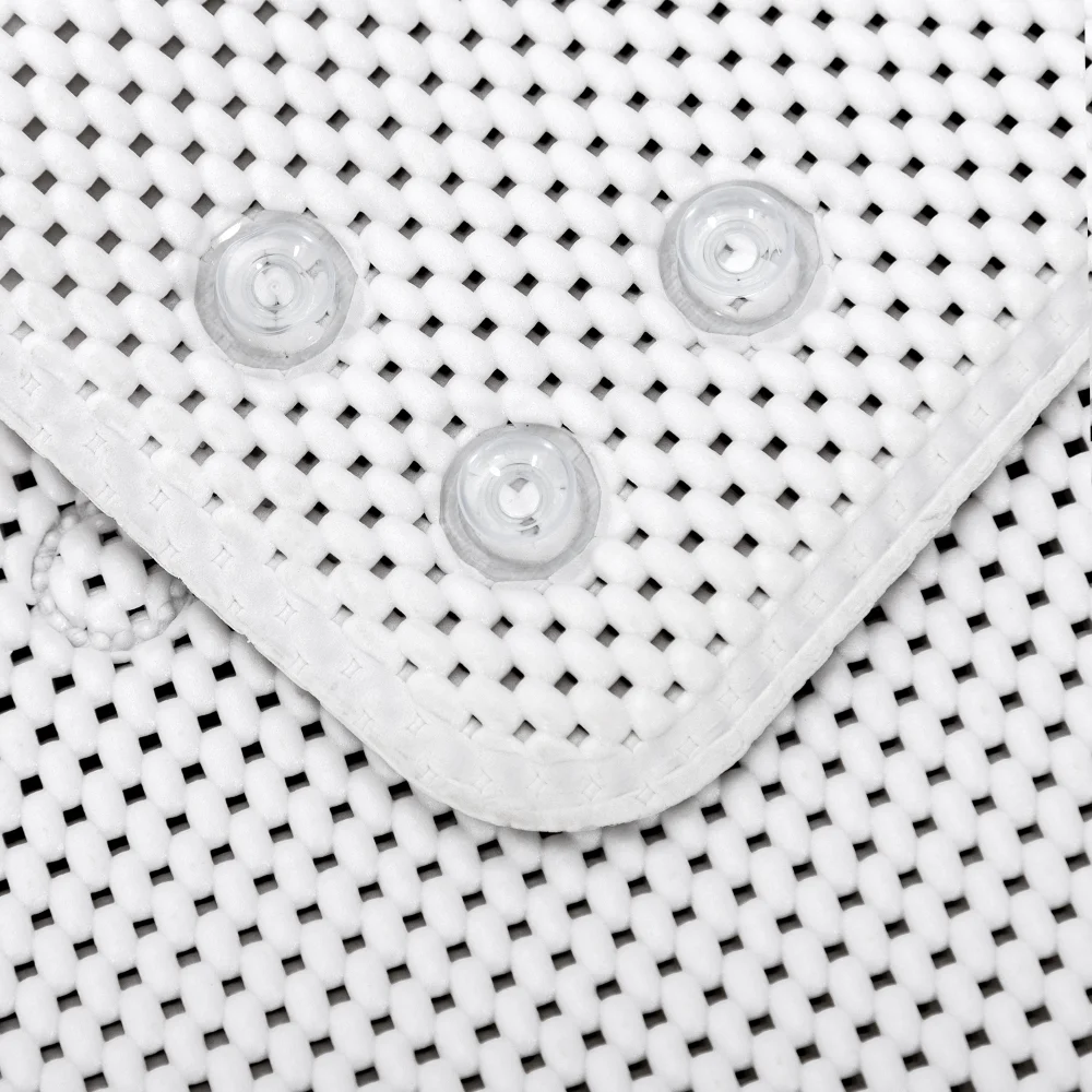 36 In. X 17 In. Non Skid Double Foam Bath Mat With 58 Suction Cups - 3 Colors