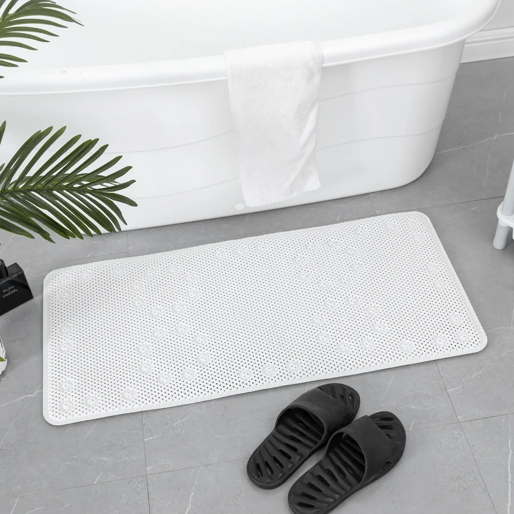 36 In. X 17 In. Non Skid Double Foam Bath Mat With 58 Suction Cups - 3 Colors