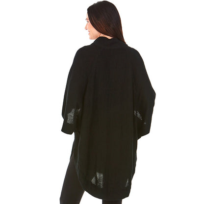 Button-Front Sweater Ponchos