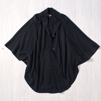 Button-Front Sweater Ponchos