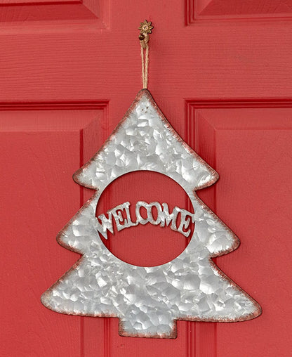 Galvanized Metal Monogram Tree Signs