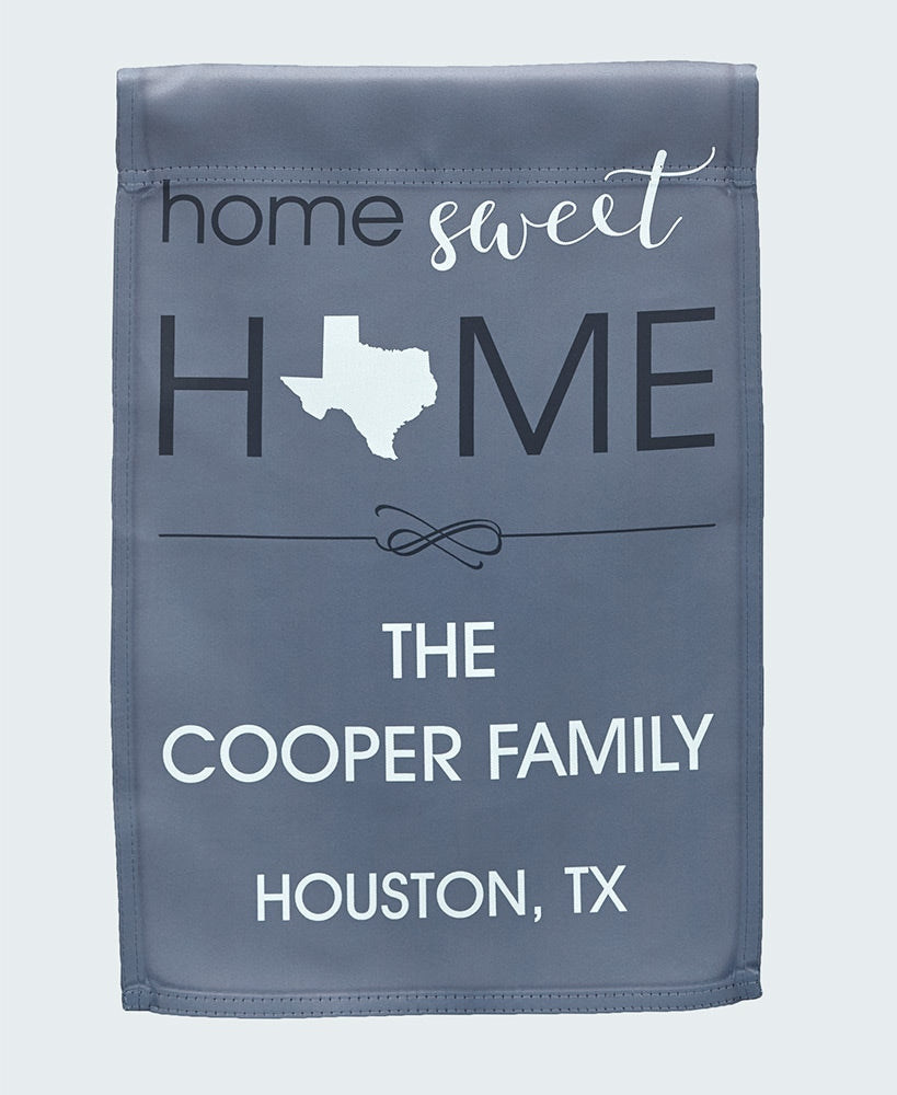 Personalized HOME State Doormat or Garden Flag