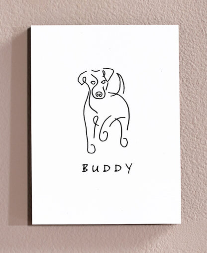 Personalized Dog or Cat Line Drawing Wall Art