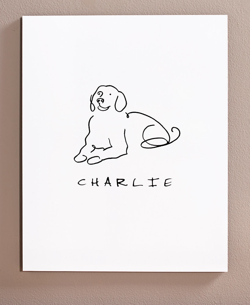 Personalized Dog or Cat Line Drawing Wall Art