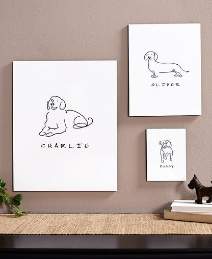 Personalized Dog or Cat Line Drawing Wall Art