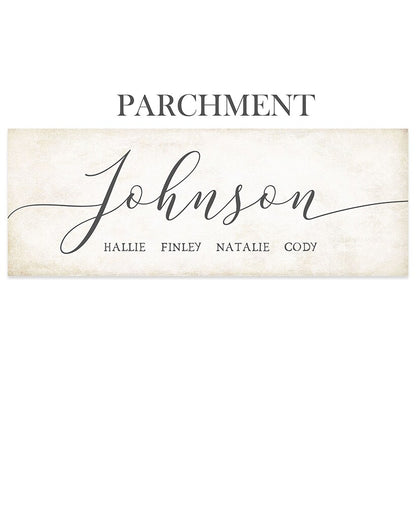 Personalized Farmhouse Script Wall Art