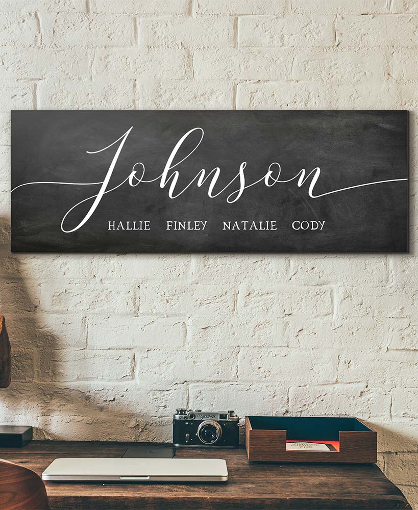 Personalized Farmhouse Script Wall Art