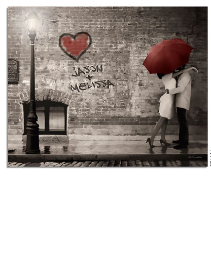 Personalized Romantic Street Scene Wall Art