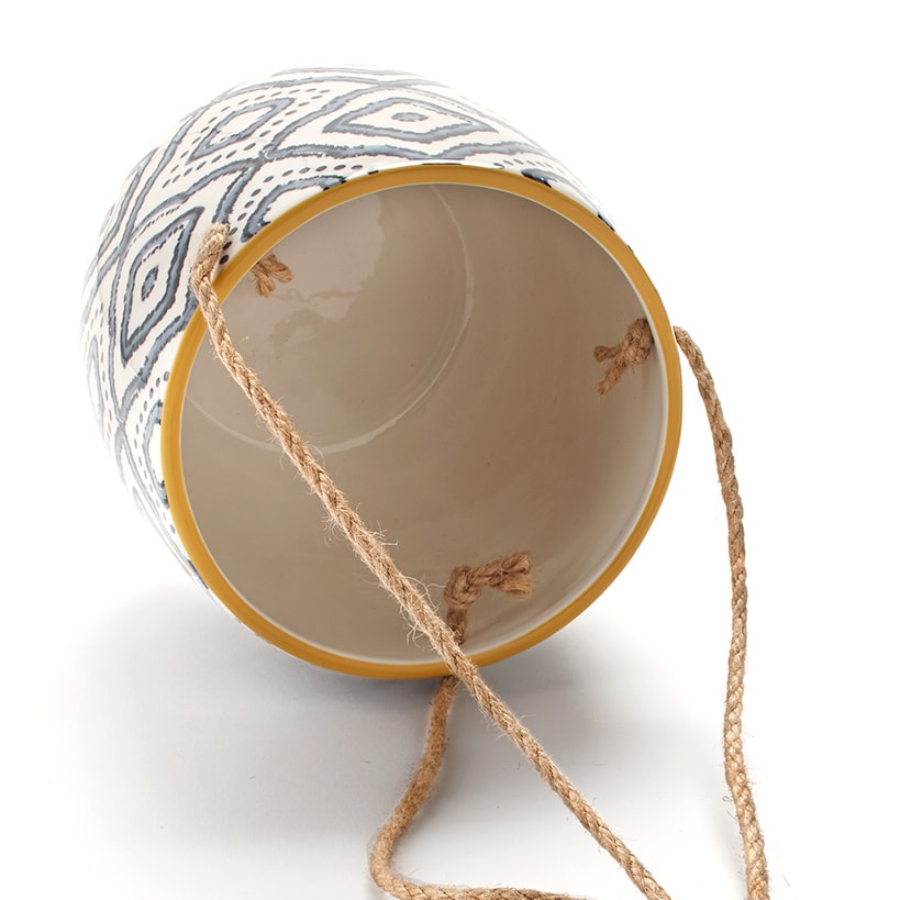 Sets of 2 Hanging Ceramic Planters