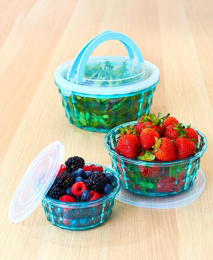 6-Pc. Diamond Design Food Storage Containers