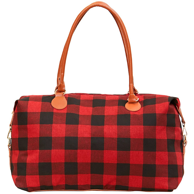 Monogram Plaid Overnight Bag