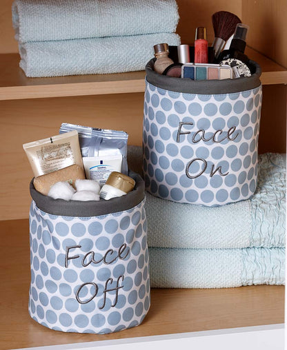 Sets of 2 Countertop Makeup Organizer Totes